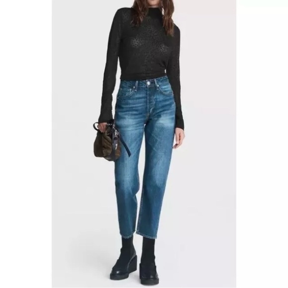 NEW RAG + BONE Maya High-Rise Slim Jeans in Jasper - Picture 1 of 1